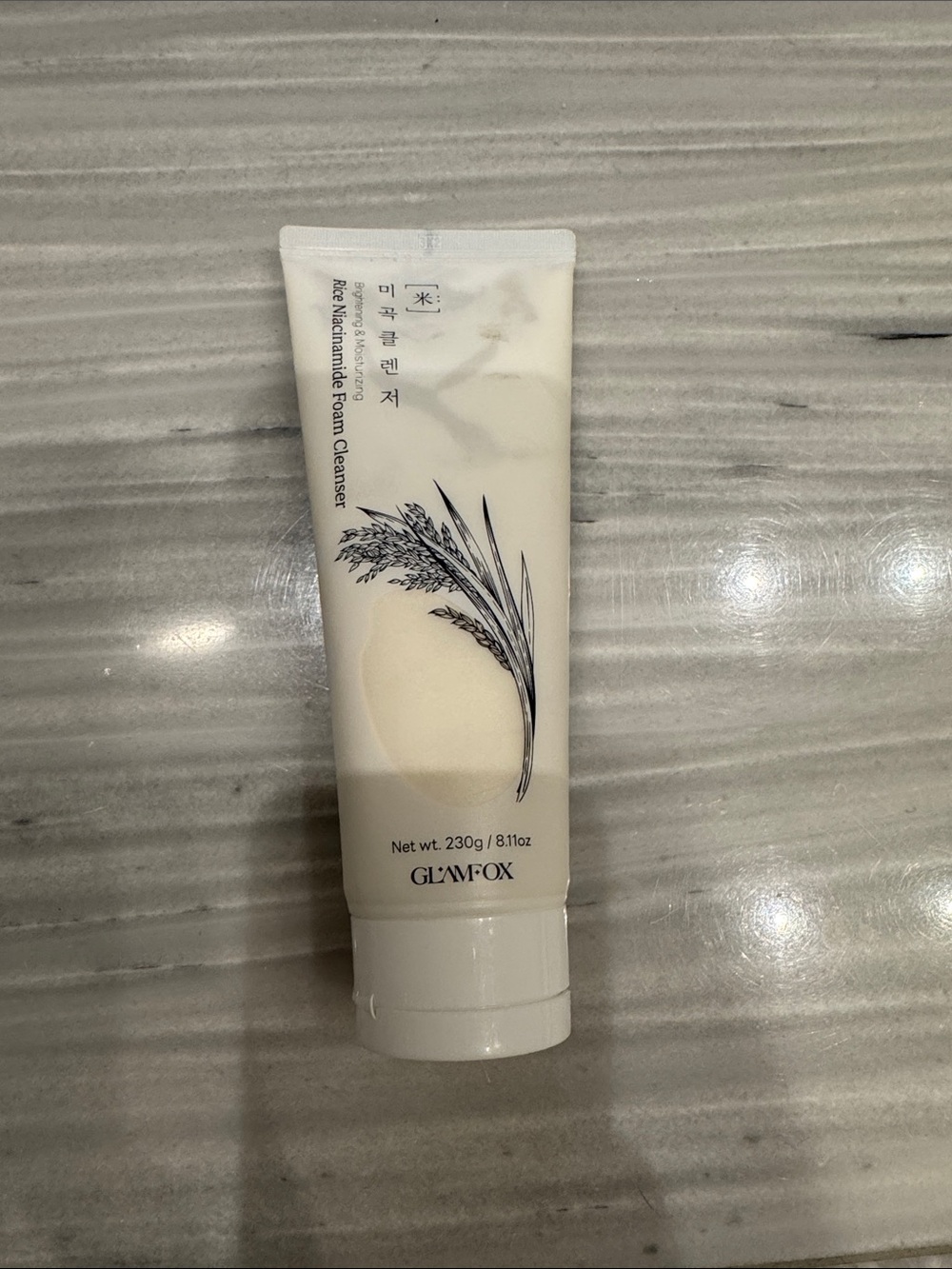 GLAMFOX Rice Niacinamide Foam Cleanser - Cream/Off-White